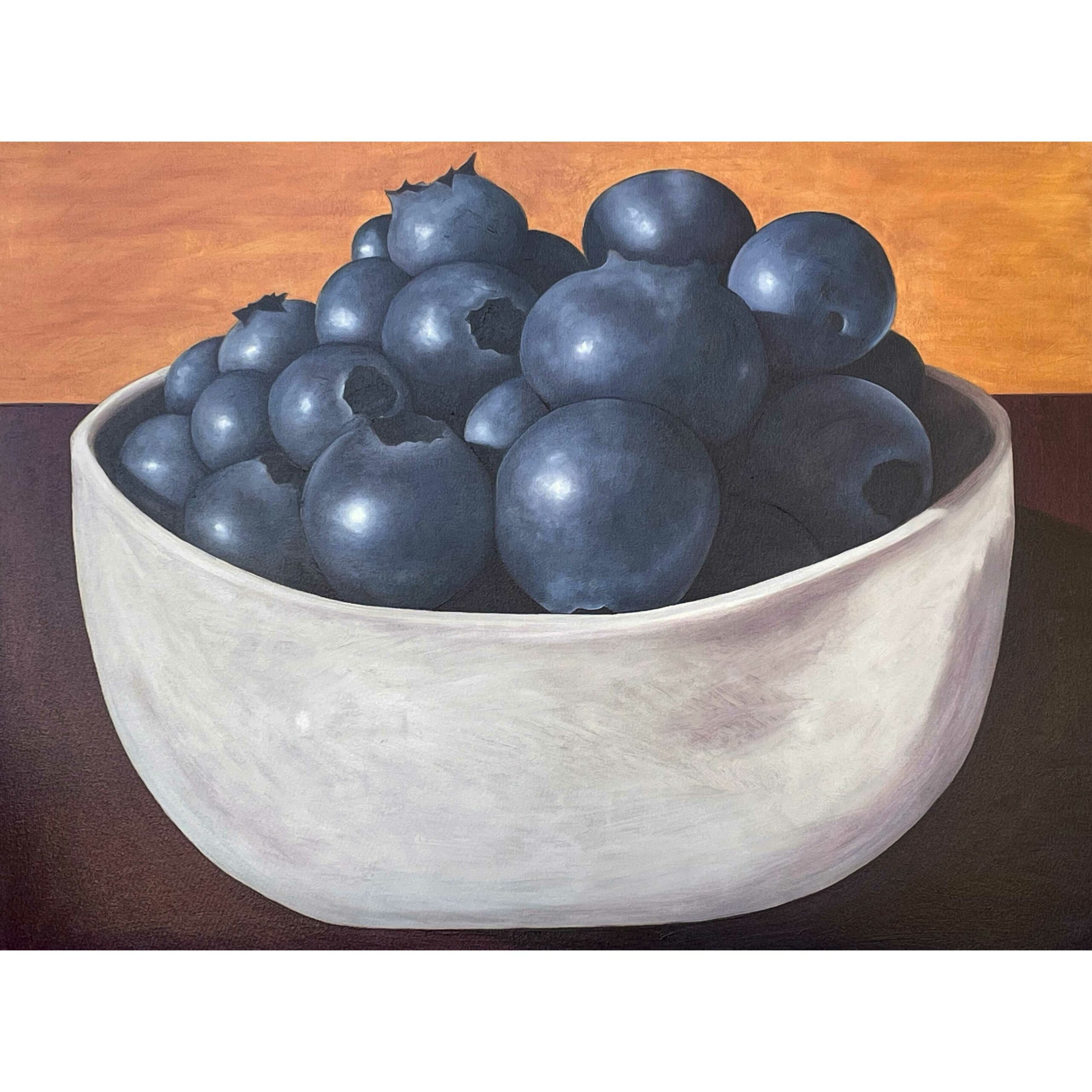 Jen Franklin. SL60 Blueberries (2023). Oil on Canvas. 76 x 101cm