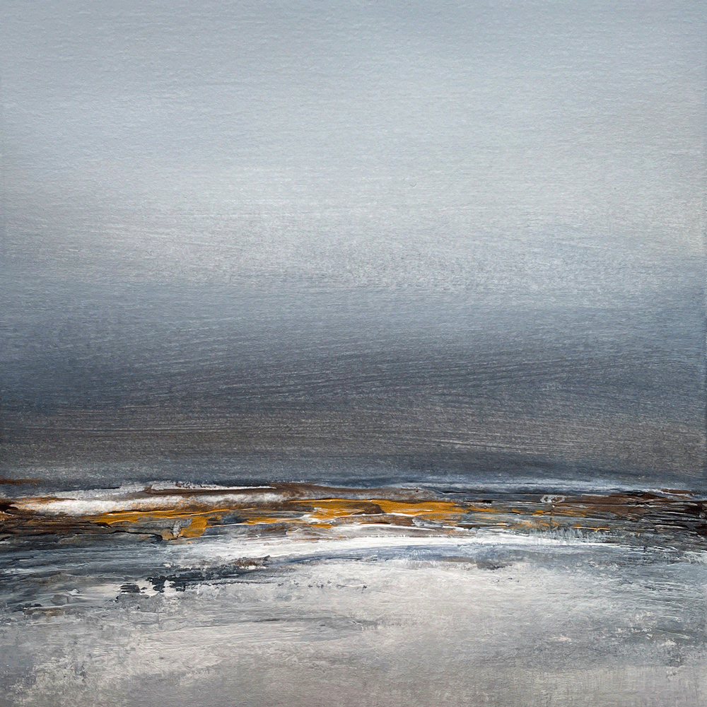 Hannah Blackmore. Seascape #4 (2024). Acrylic on Paper. 15cm x 15cm