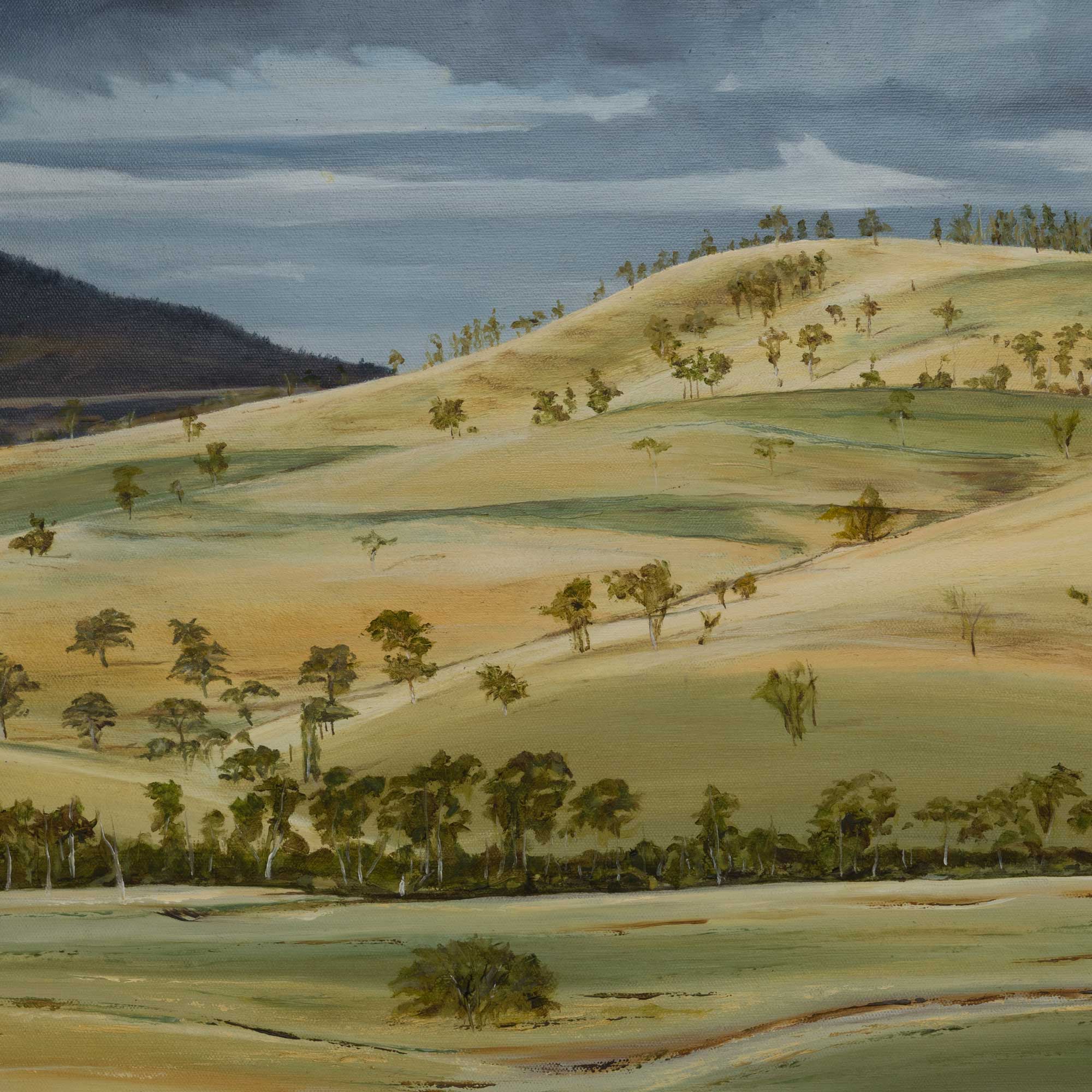 John Coleman. Carlton River #2 (2023). Oil on Canvas. 51cm x 61cm. Eden Meure Photography