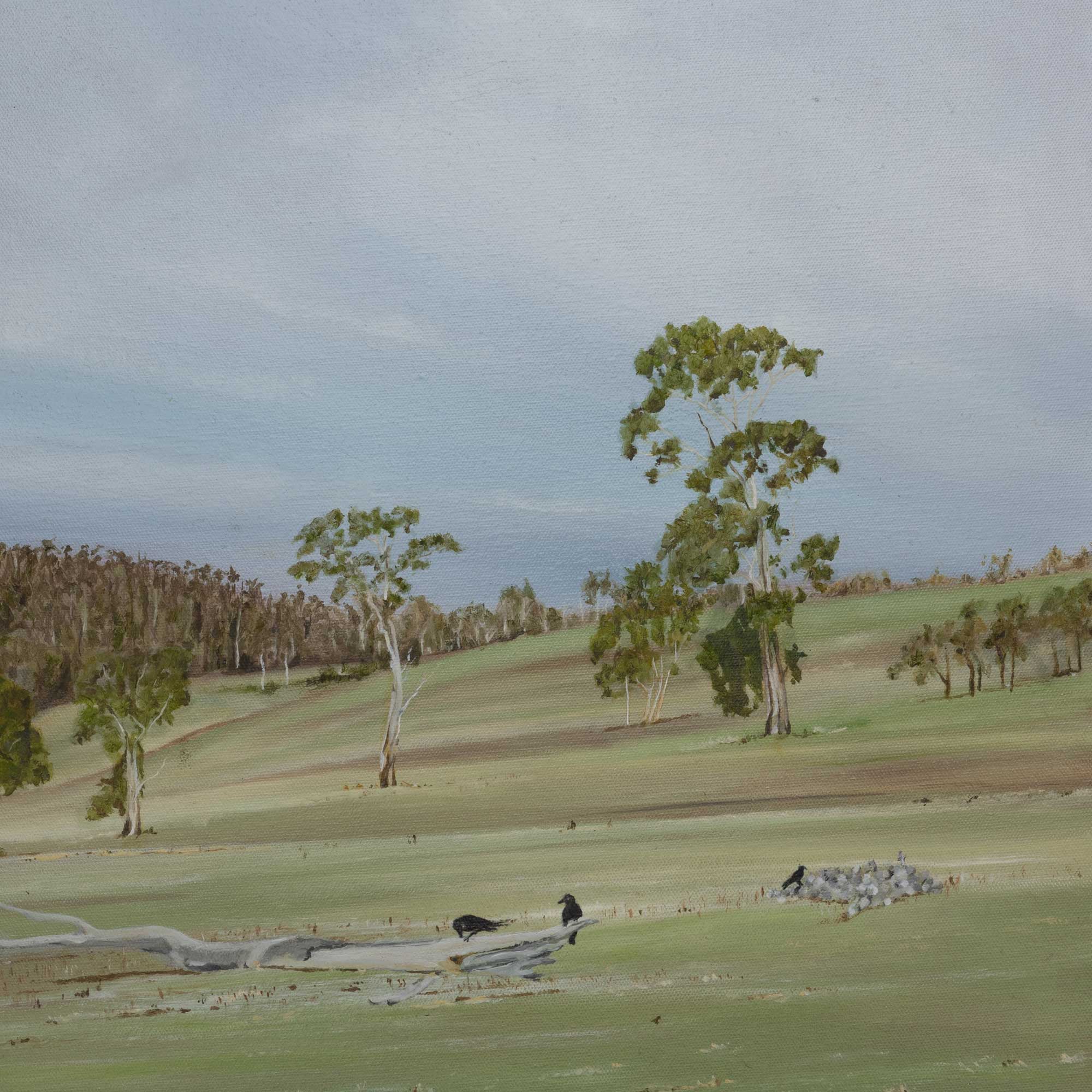 John Coleman. Forest Ravens on Easter Saturday (2025). Oil on Canvas. 51cm x 61cm. Eden Meure Photography